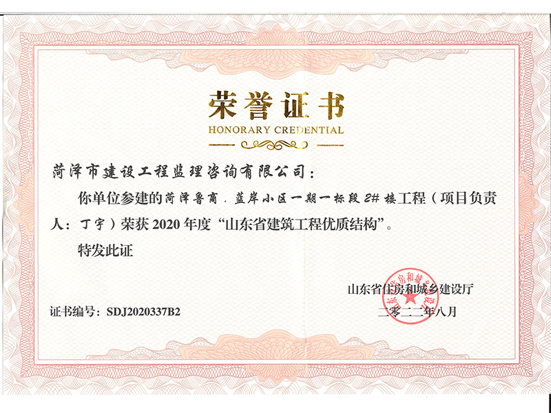 菏澤魯商藍(lán)岸小區(qū)一期一標(biāo)段2#樓